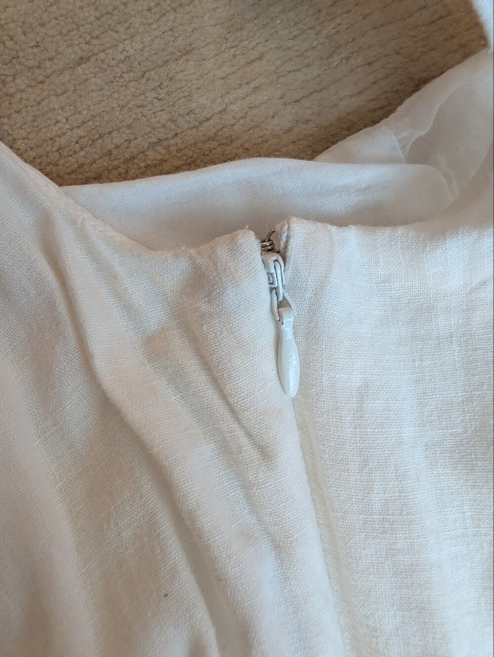 GAP White Sleeveless Linen-Blend Maxi Dress - Picture 9 of 11